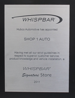 Whispbar Signature Store Plaque